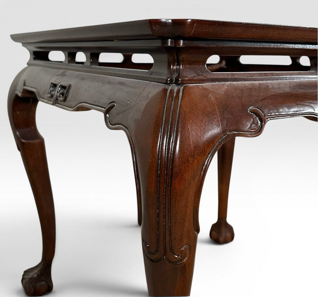 Vintage Drexel Heritage Ming Treasure Burlwood Asian Modern Side Table