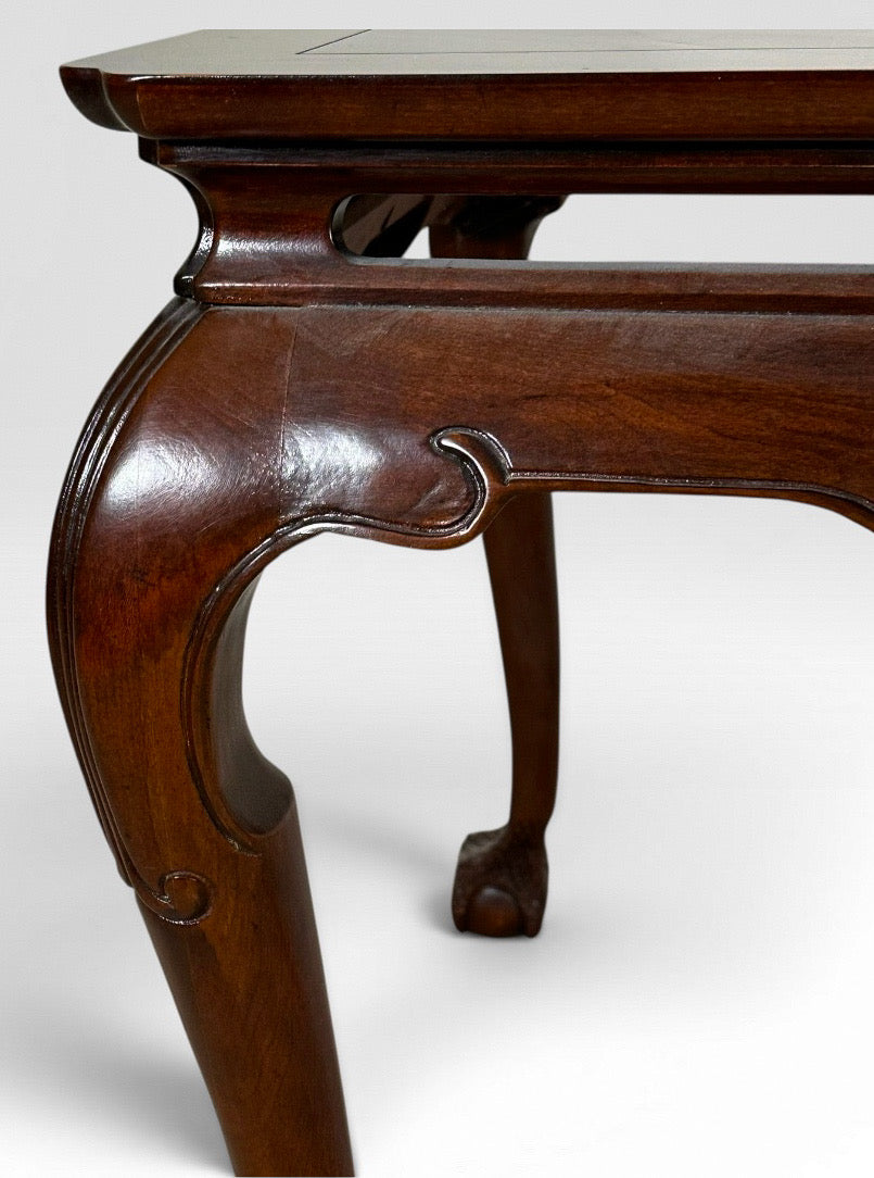 Vintage Drexel Heritage Ming Treasure Burlwood Asian Modern Side Table