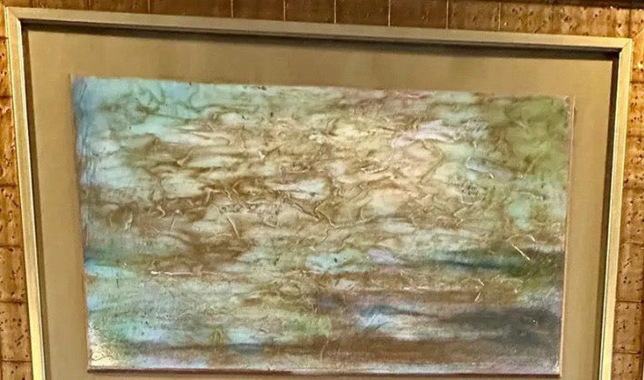 Monumental 69-Inch John-Richard Still Water Vertical Triptych - Textured Landscape Fine Art