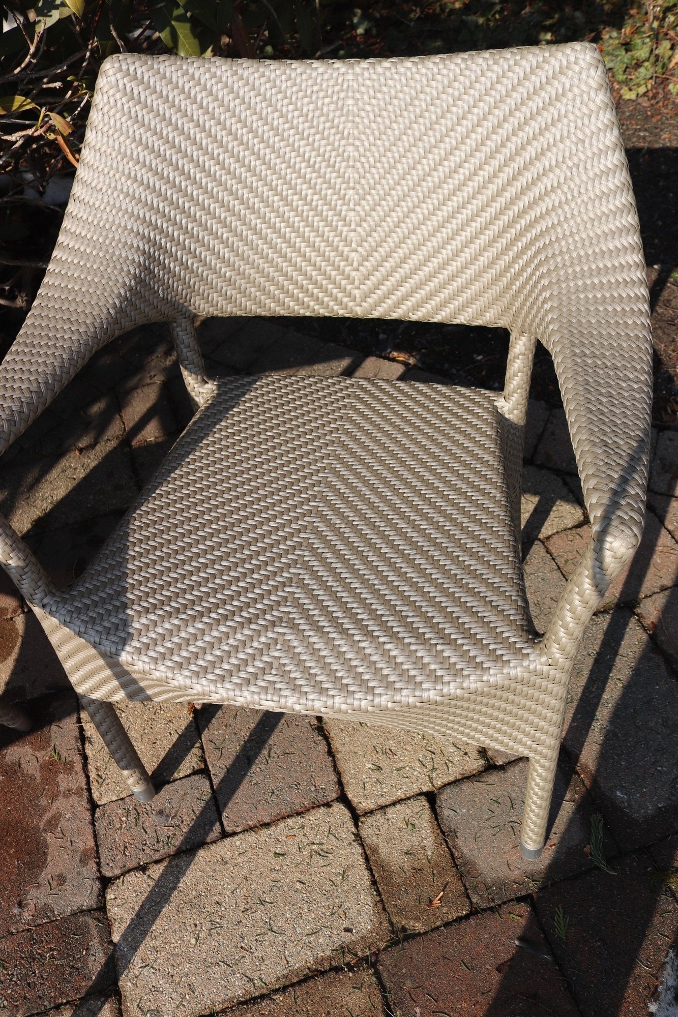 Janice Feldman for Janus et Cie Amari Outdoor Low Back Lounge Chairs - Pair - Limestone Finish