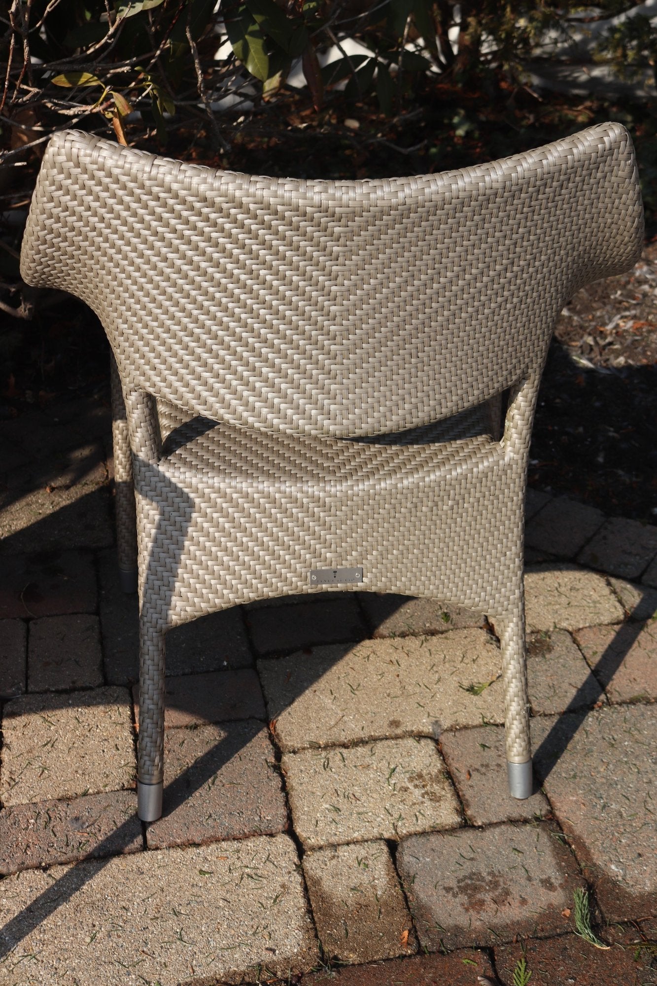 Janice Feldman for Janus et Cie Amari Outdoor Low Back Lounge Chairs - Pair - Limestone Finish