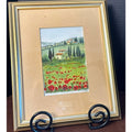 Original 2010 Maurizio Pece Watercolor | "Pieve di Campagna" Italian Landscape | Signed with COA & Display Stand