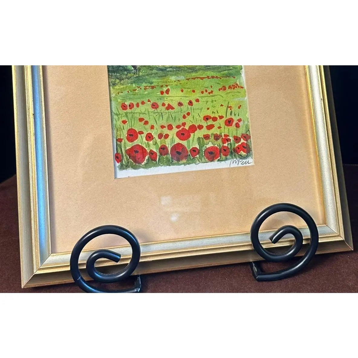 Original 2010 Maurizio Pece Watercolor | "Pieve di Campagna" Italian Landscape | Signed with COA & Display Stand