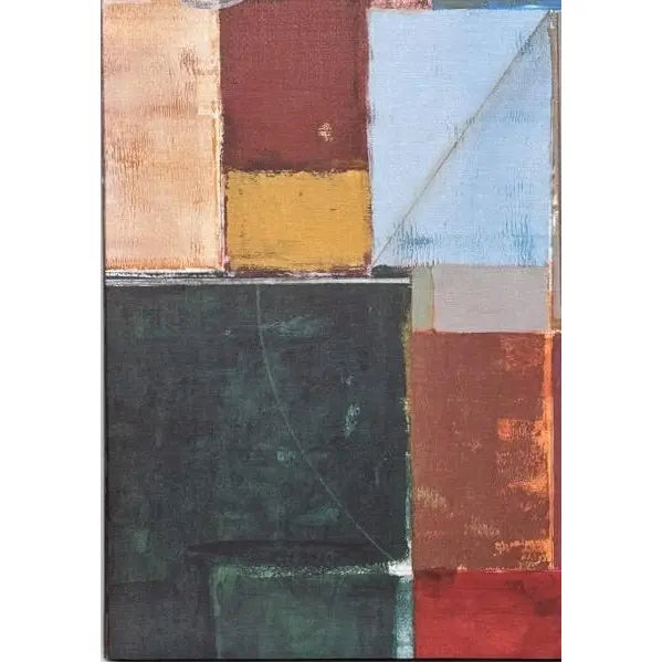 Large Mid-Century Modern Style Geometric Abstract Canvas Wall Art