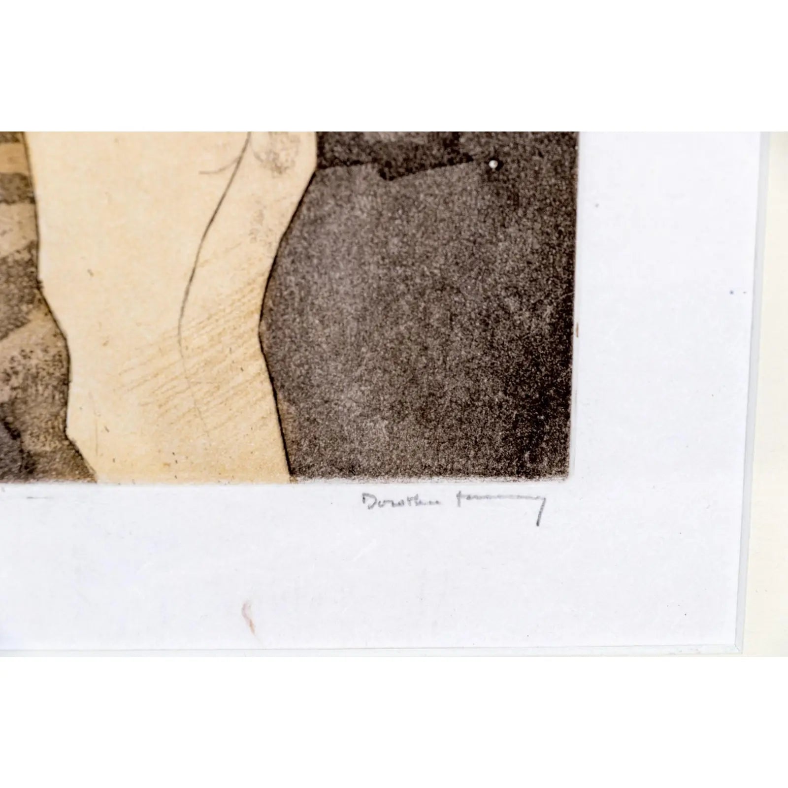 Rare Signed 1973 Dorothea Tanning Surrealist Etching “En Chair Et en Or” Limited Edition 6/100