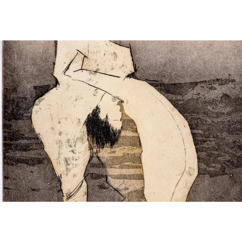 Rare Signed 1973 Dorothea Tanning Surrealist Etching “En Chair Et en Or” Limited Edition 6/100