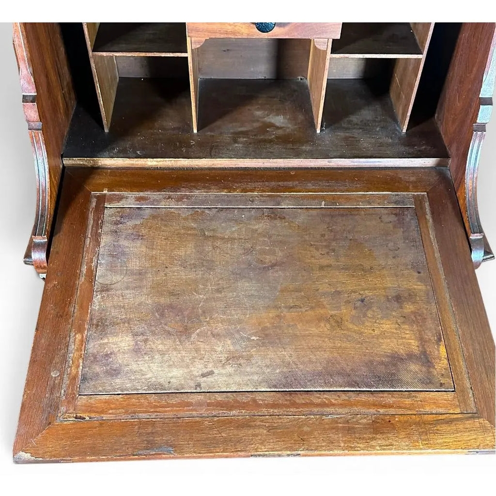 Antique Victorian Drop Front Secretary Desk Bureau Eastlake Attributed With Key