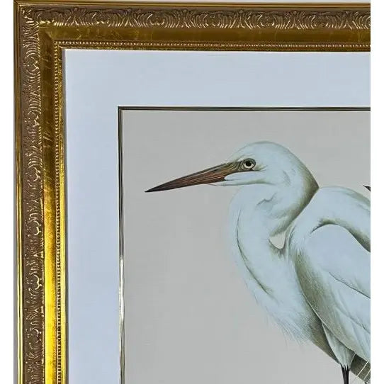 Art LaMay Signed Limited Edition Passion Plums Herons Gold Gilt Framed Giclee