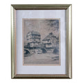 Original Signed Paul Geissler Etching | Historic Brückenhäuser, Bad Kreuznach | German Architectural Art | Circa 1930
