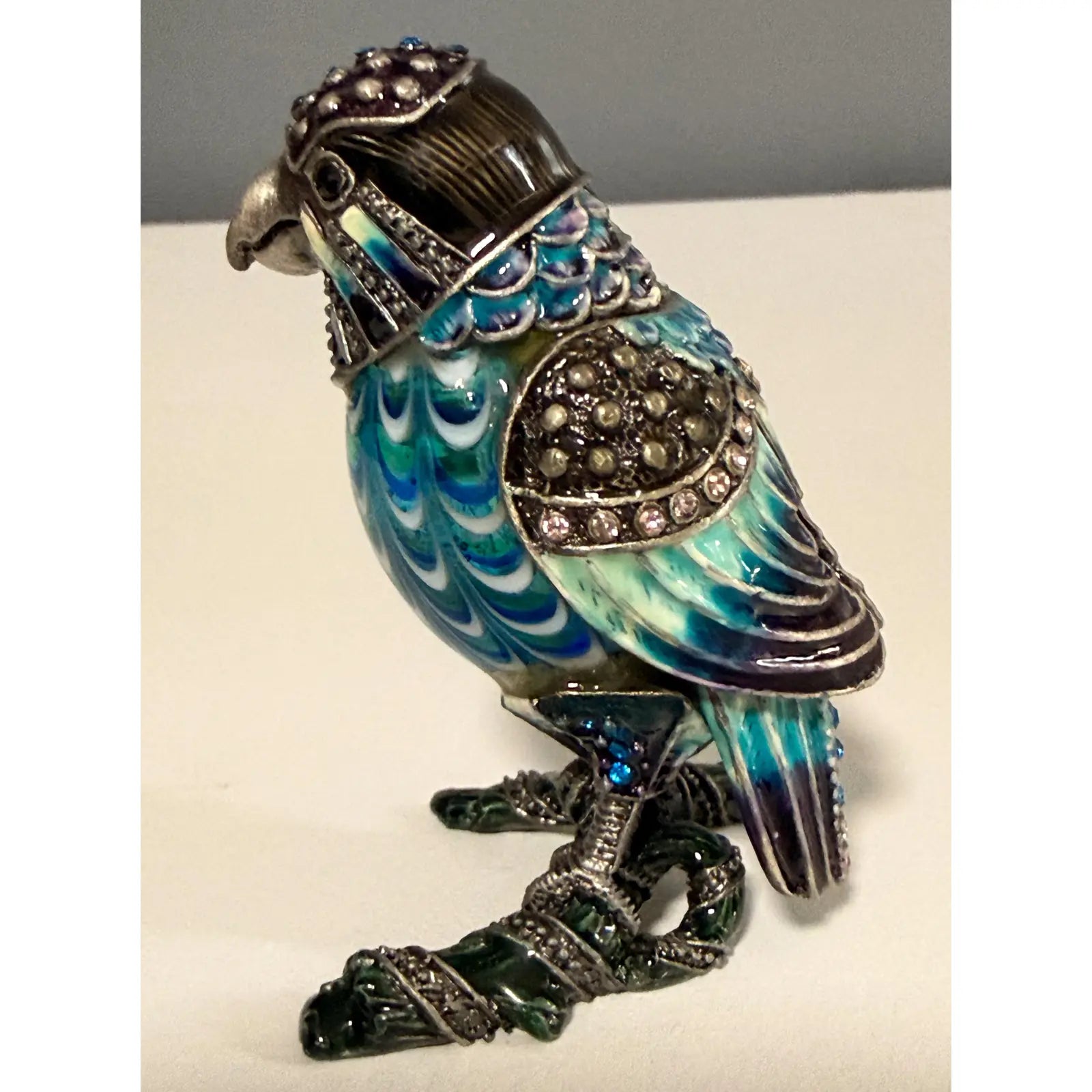 Rare 2006 Fitz And Floyd Guild Collection Jeweled Blue Hawk With Box