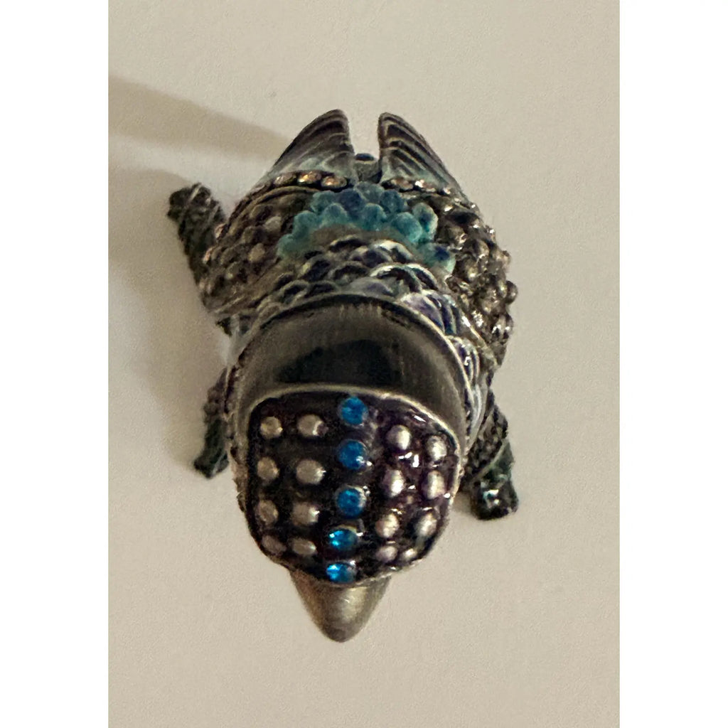 Rare 2006 Fitz And Floyd Guild Collection Jeweled Blue Hawk With Box