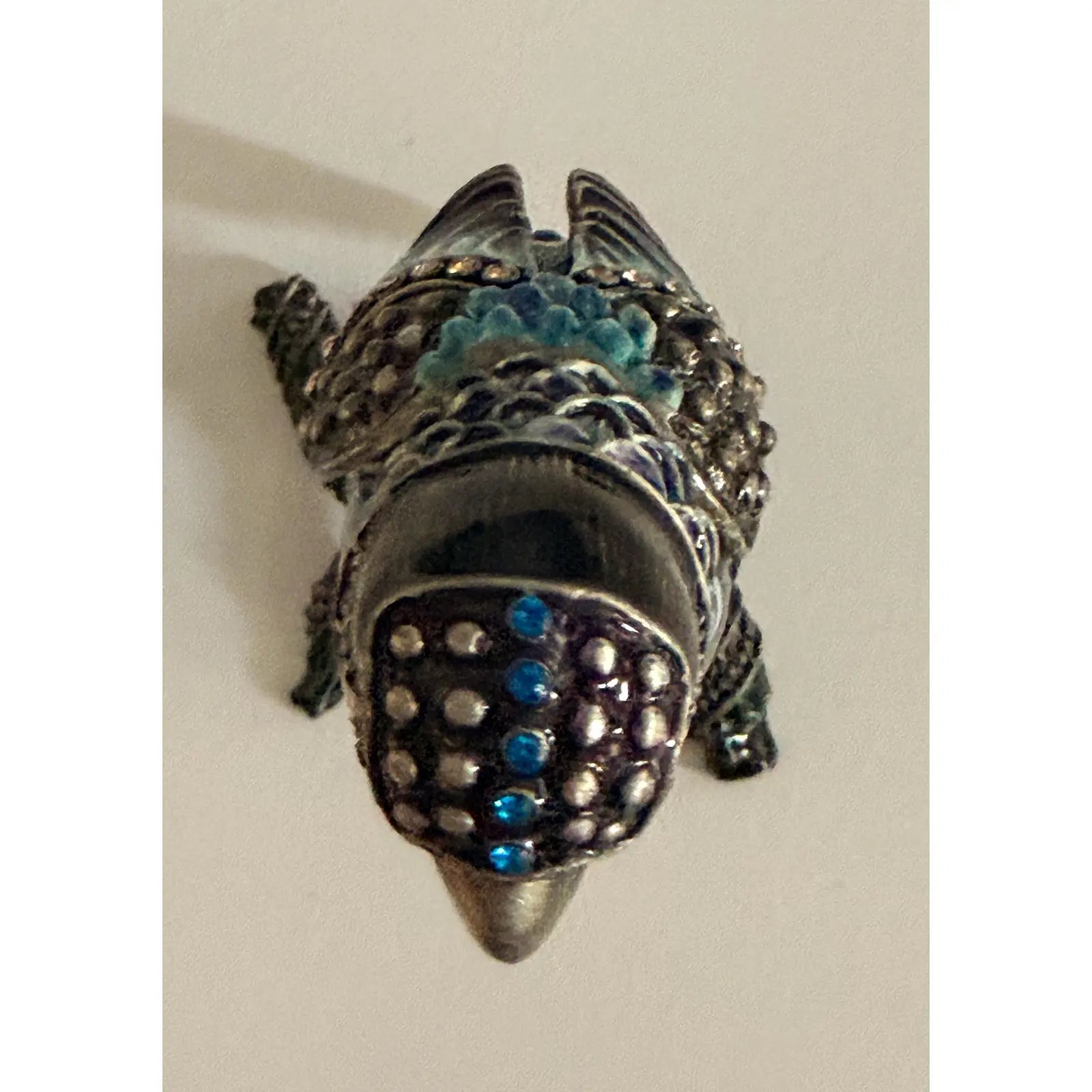 Rare 2006 Fitz And Floyd Guild Collection Jeweled Blue Hawk With Box