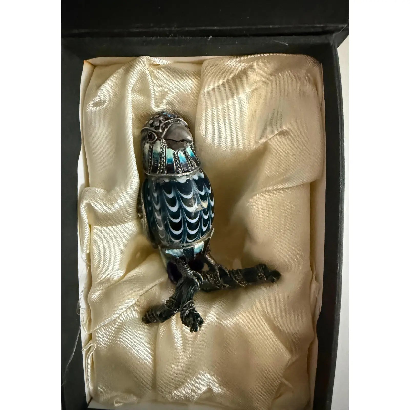 Rare 2006 Fitz And Floyd Guild Collection Jeweled Blue Hawk With Box