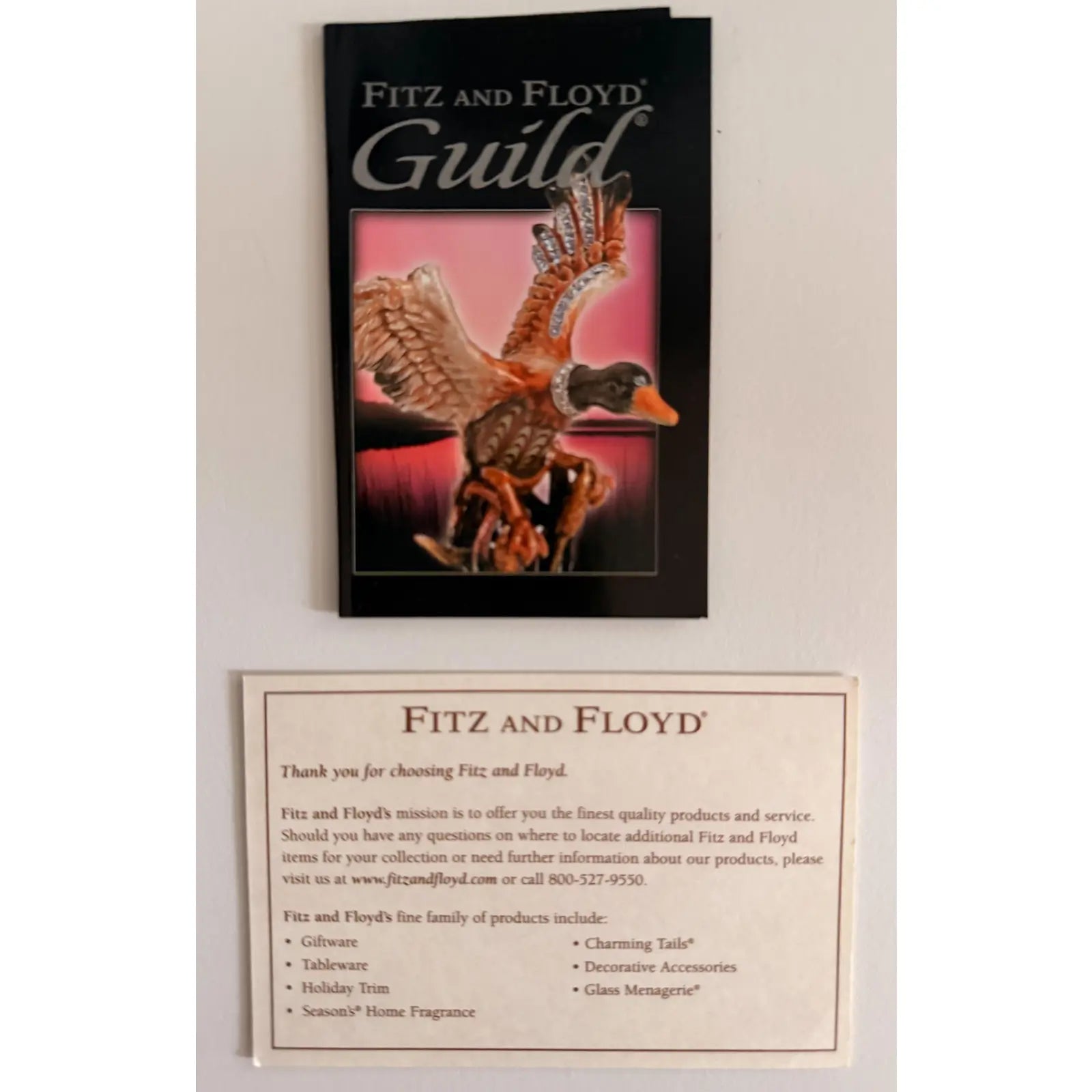 Rare 2006 Fitz And Floyd Guild Collection Jeweled Blue Hawk With Box