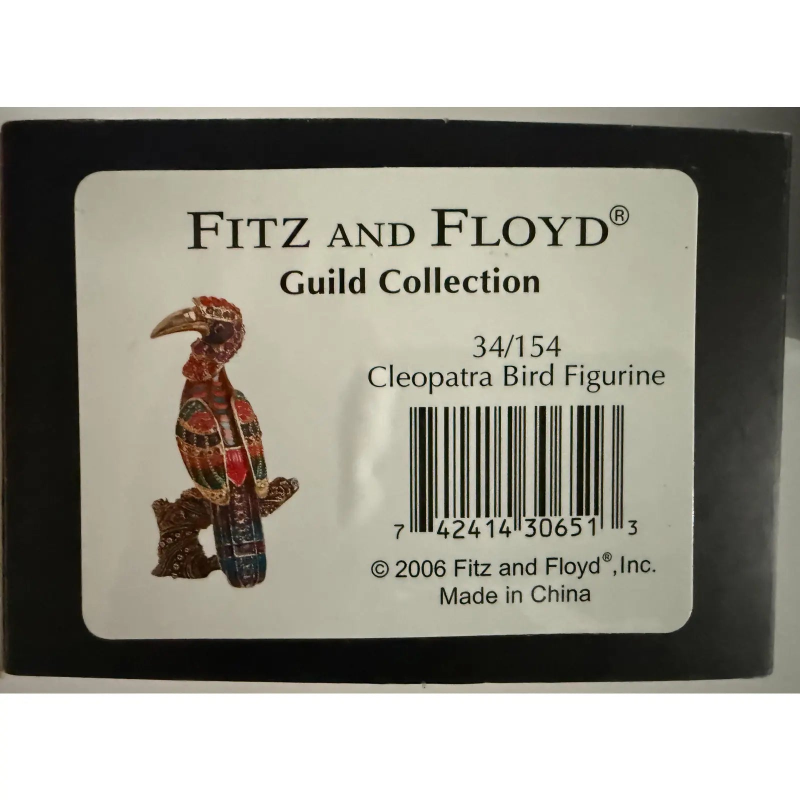 Rare 2006 Fitz And Floyd Guild Collection Jeweled Cleopatra Bird With Box