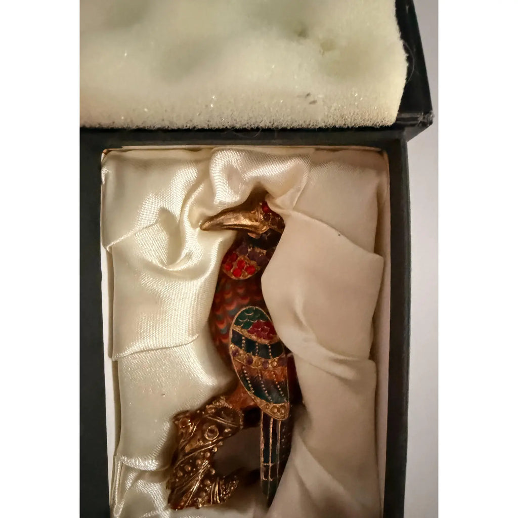 Rare 2006 Fitz And Floyd Guild Collection Jeweled Cleopatra Bird With Box