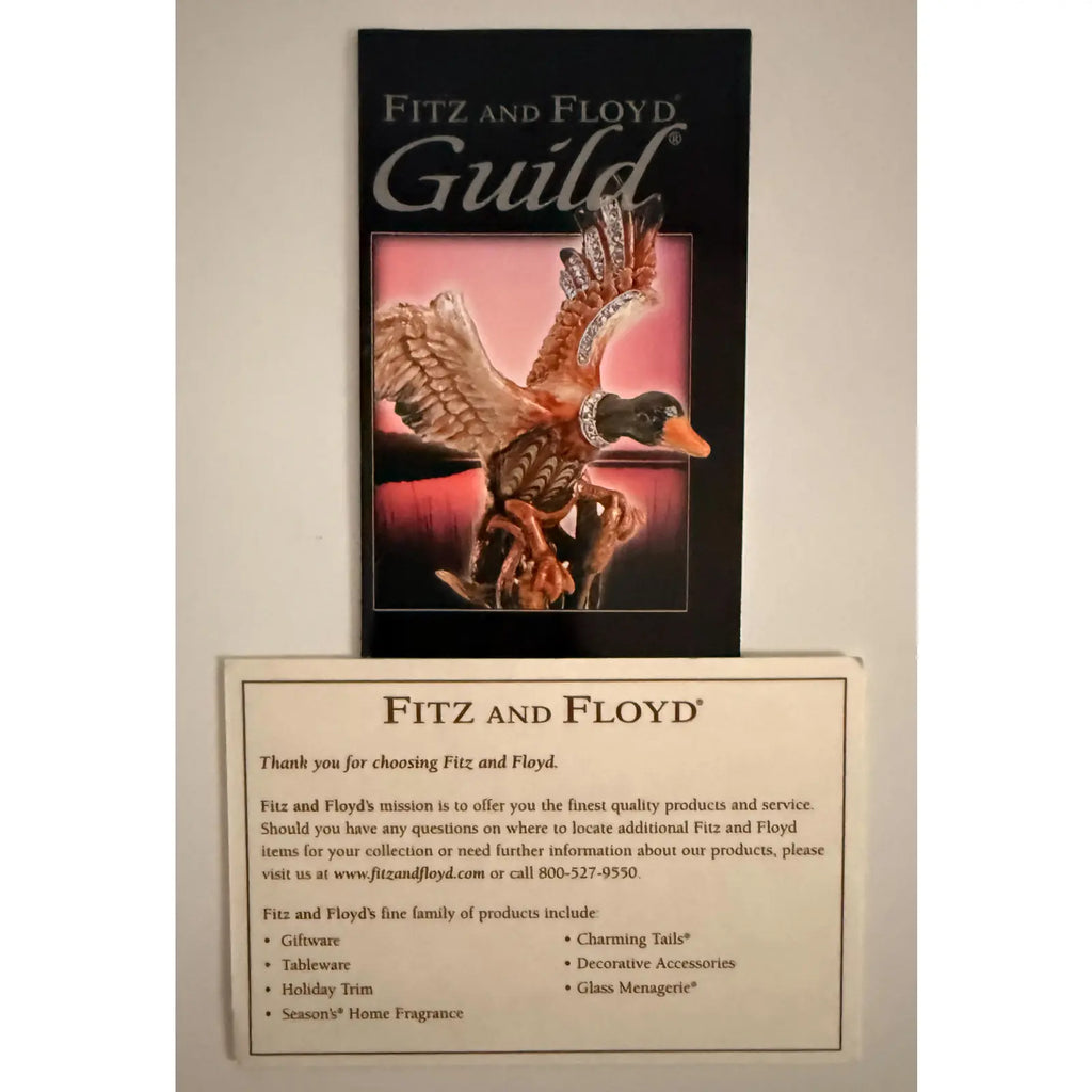 Rare 2006 Fitz And Floyd Guild Collection Jeweled Cleopatra Bird With Box