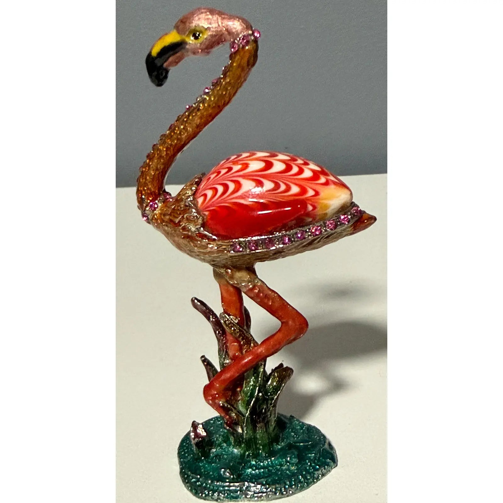 Rare 2006 Fitz And Floyd Guild Collection Jeweled Flamingo With Box