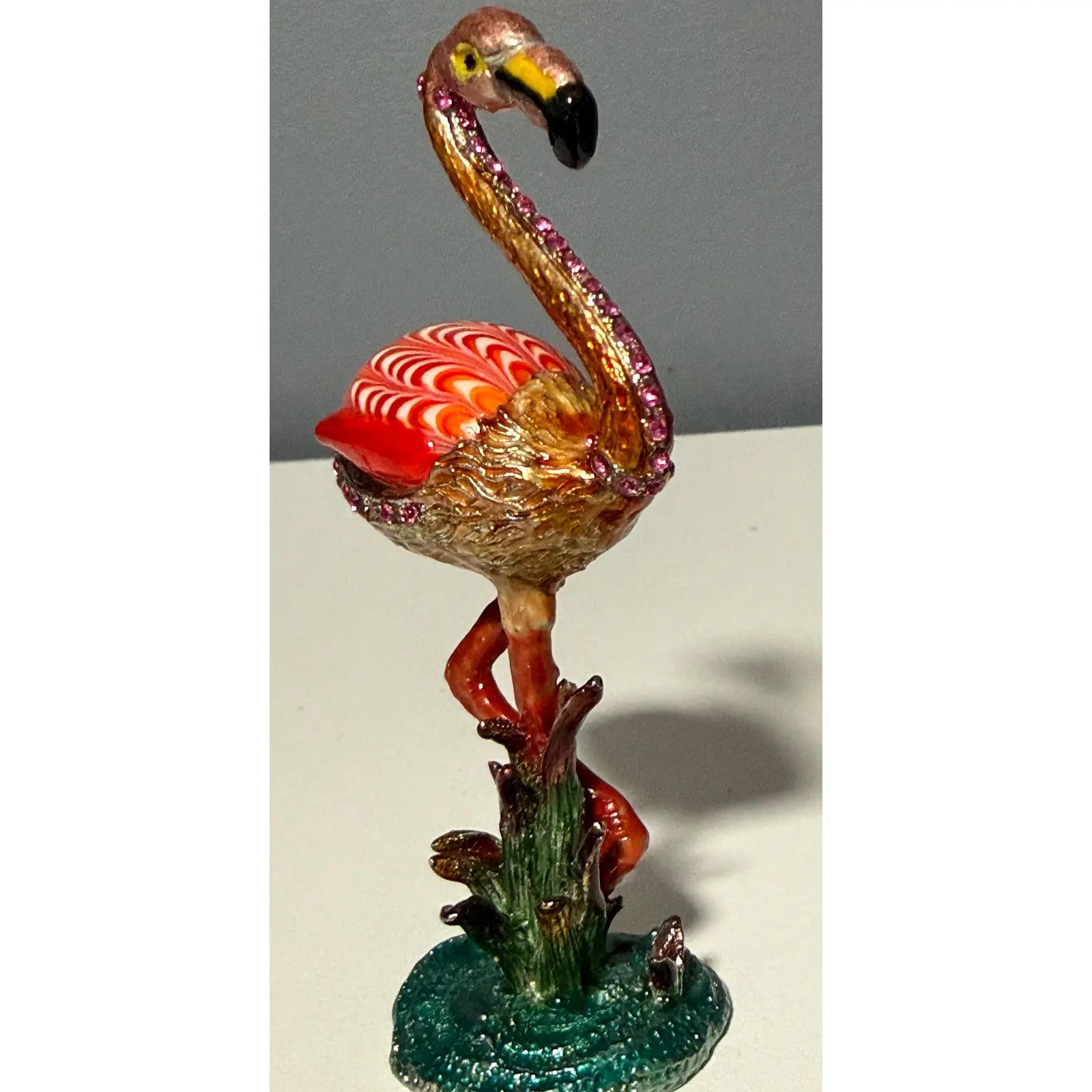 Rare 2006 Fitz And Floyd Guild Collection Jeweled Flamingo With Box