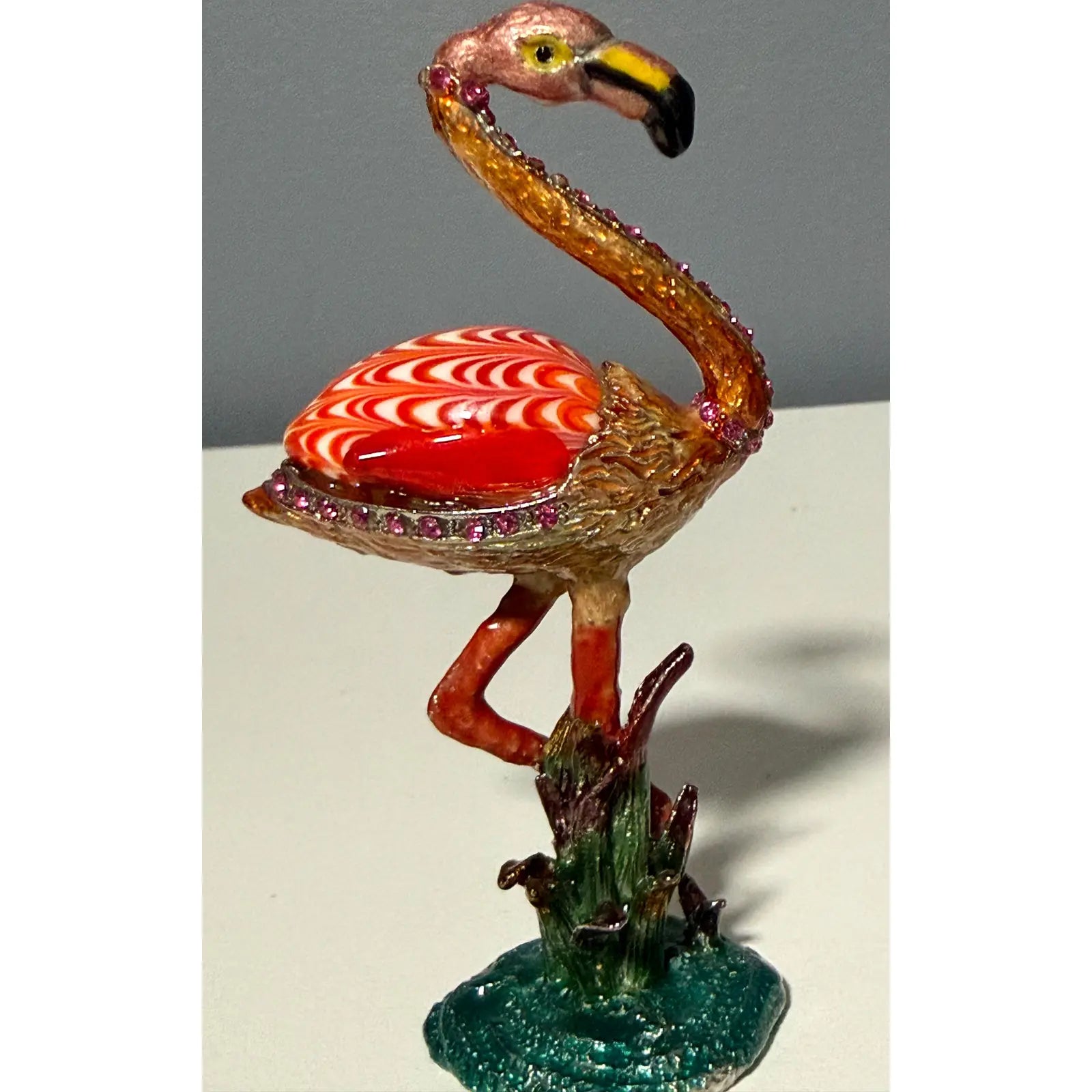 Rare 2006 Fitz And Floyd Guild Collection Jeweled Flamingo With Box