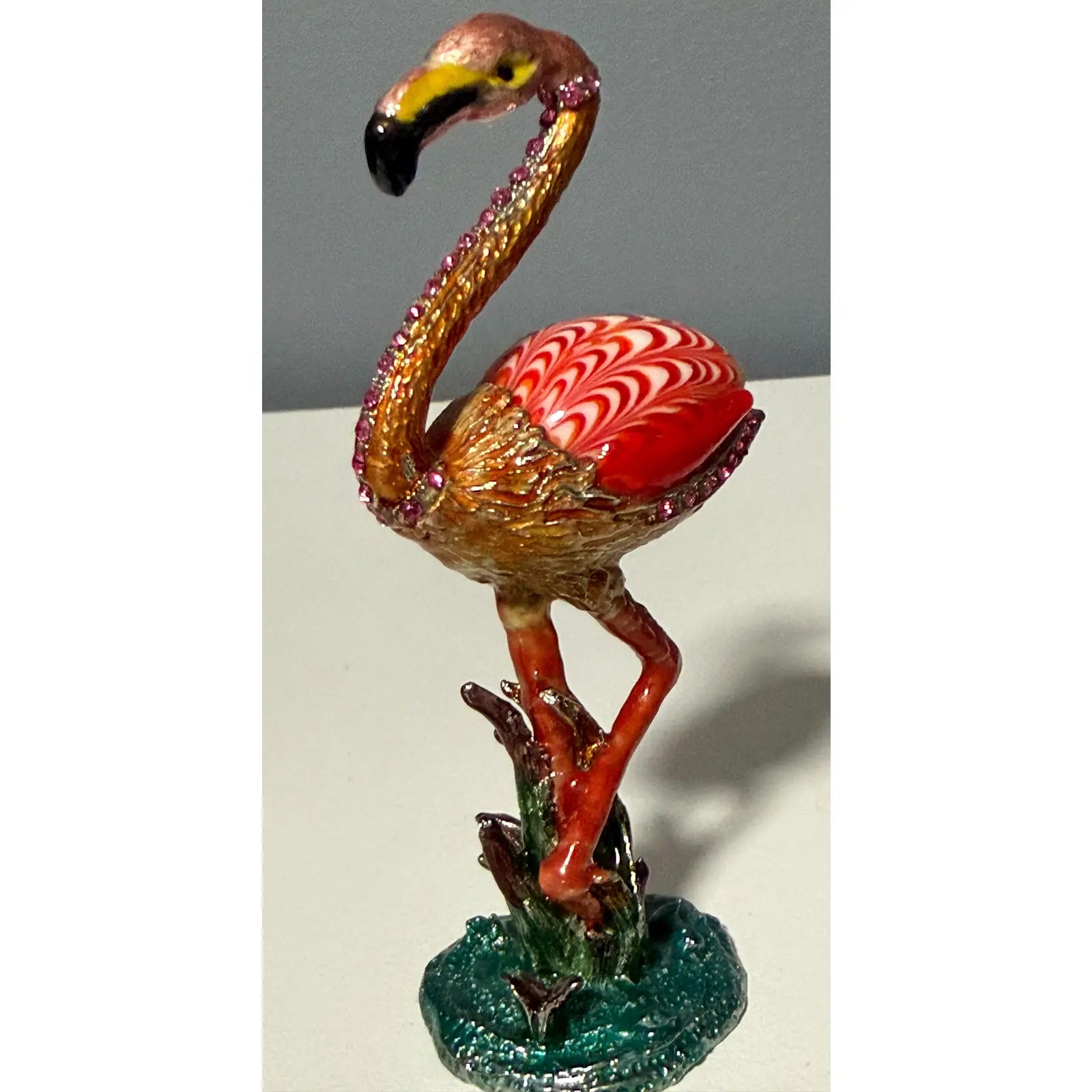 Rare 2006 Fitz And Floyd Guild Collection Jeweled Flamingo With Box