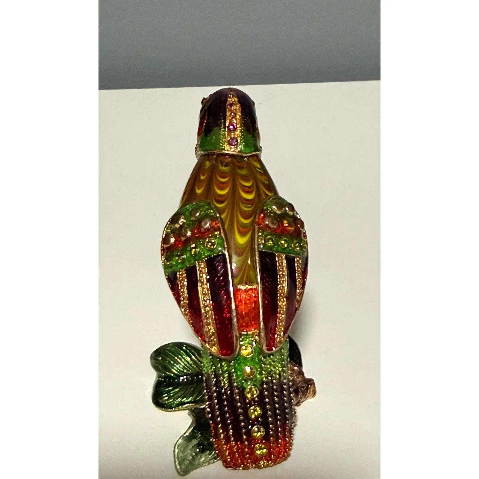Rare 2006 Fitz And Floyd Guild Collection Jeweled Orange Beak Bird With Box