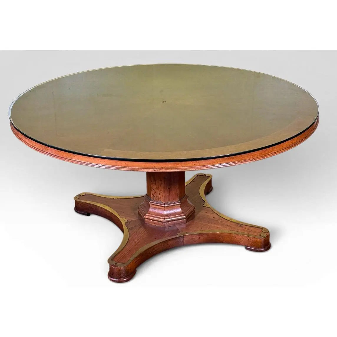 Vintage Weiman Campaign Style Walnut And Cherry Mechanical Convertible Hi Low Coffee Dining Table