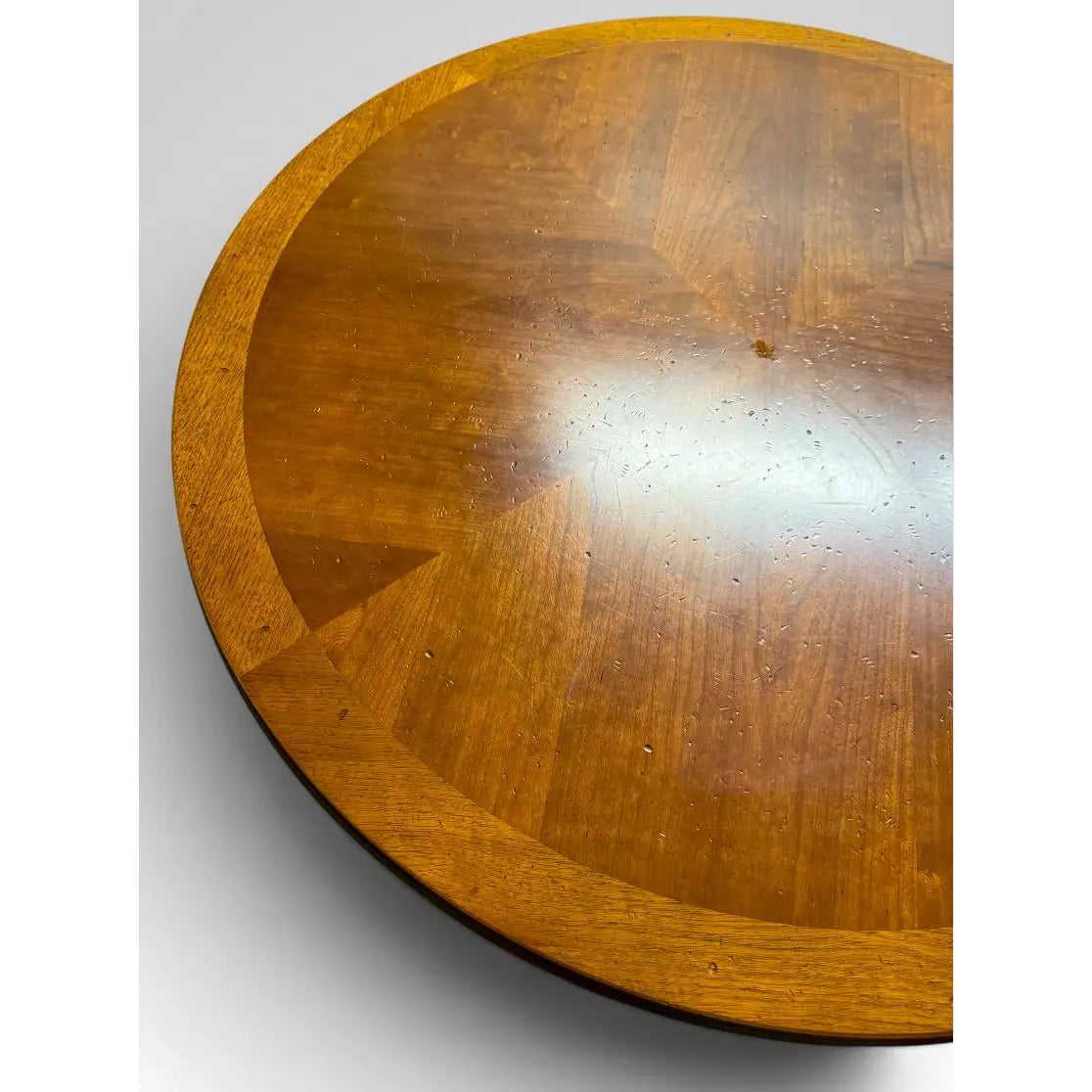 Vintage Weiman Campaign Style Walnut And Cherry Mechanical Convertible Hi Low Coffee Dining Table