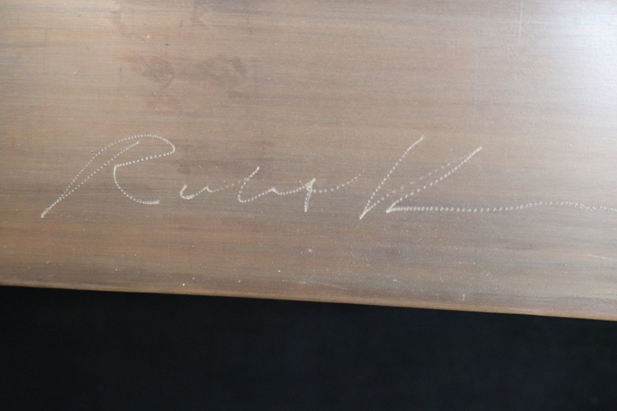 Exceptional 66” Robert Kuo Limited Edition Signed Hand-Repoussé "Pleats" Copper Armoire