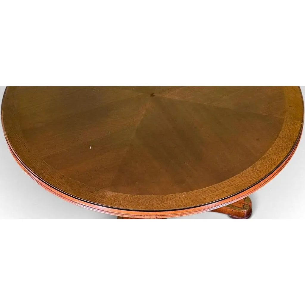 Vintage Weiman Campaign Style Walnut And Cherry Mechanical Convertible Hi Low Coffee Dining Table