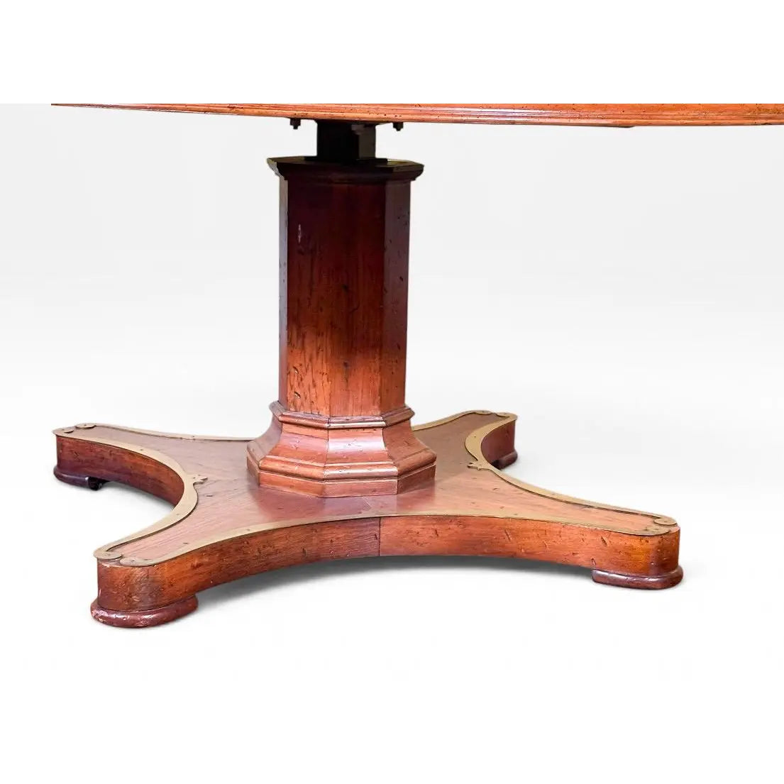 Vintage Weiman Campaign Style Walnut And Cherry Mechanical Convertible Hi Low Coffee Dining Table