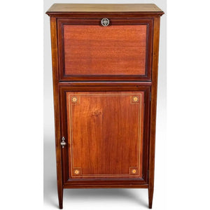 Vintage French Louis XVI Style Inlaid Mahogany Semainier Secretary Desk