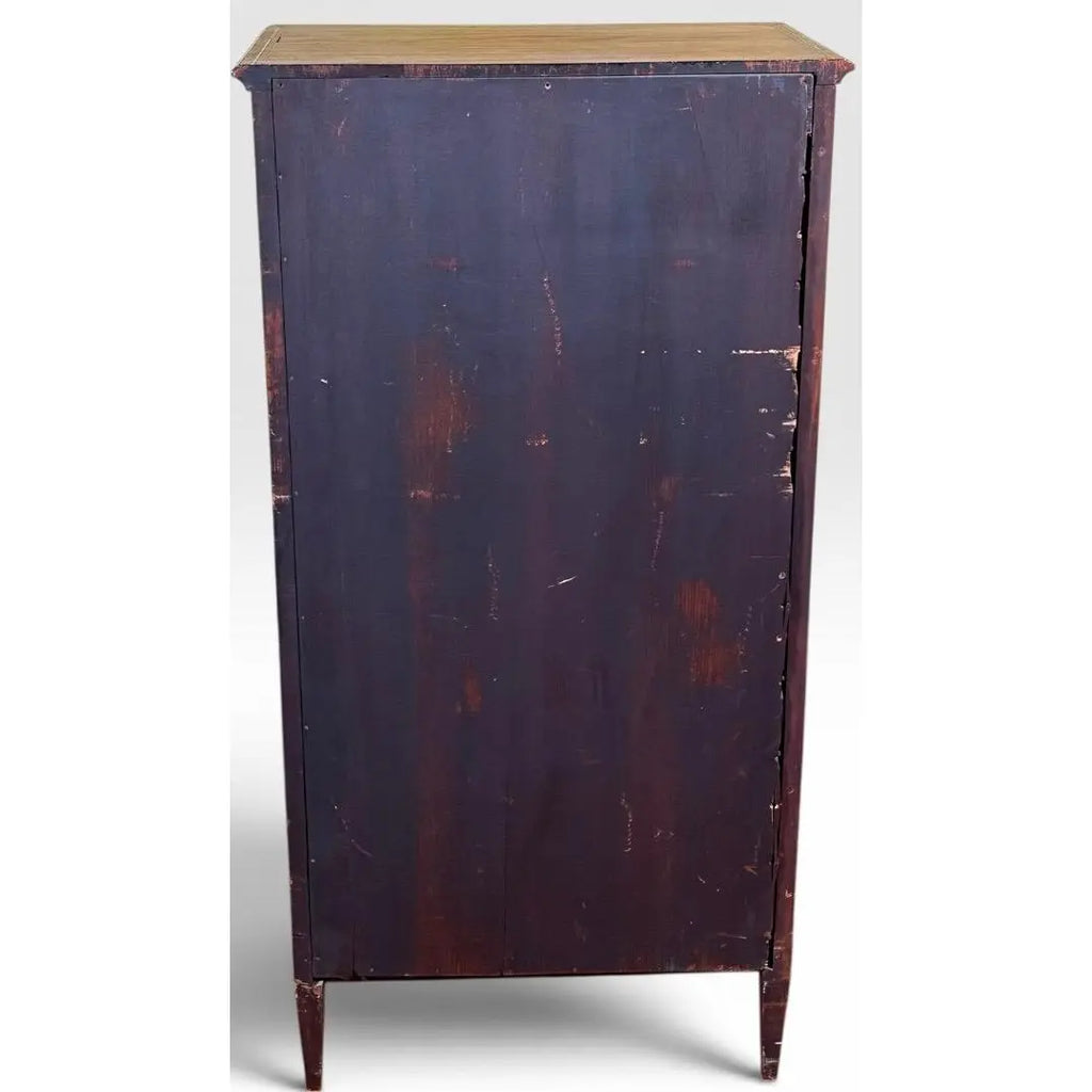 Vintage French Louis XVI Style Inlaid Mahogany Semainier Secretary Desk