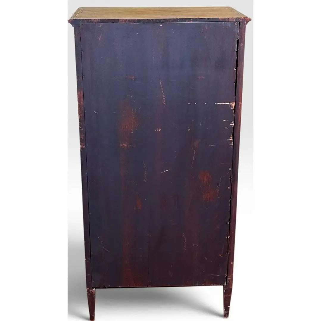 Vintage French Louis XVI Style Inlaid Mahogany Semainier Secretary Desk