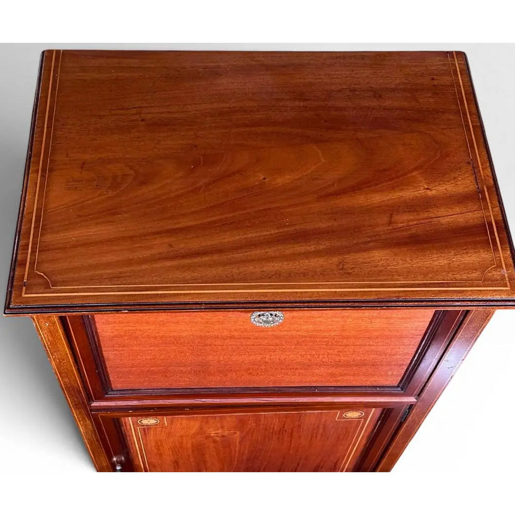 Vintage French Louis XVI Style Inlaid Mahogany Semainier Secretary Desk