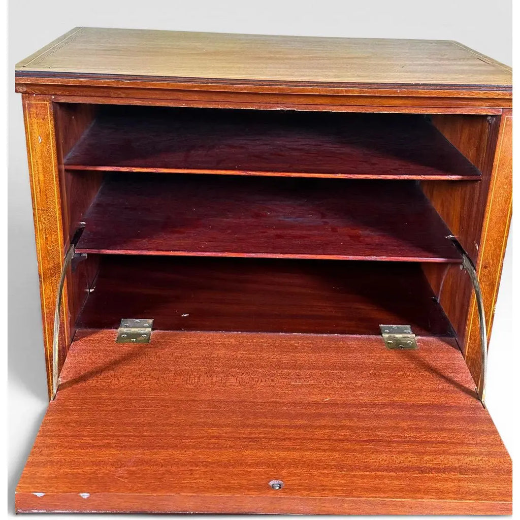 Vintage French Louis XVI Style Inlaid Mahogany Semainier Secretary Desk