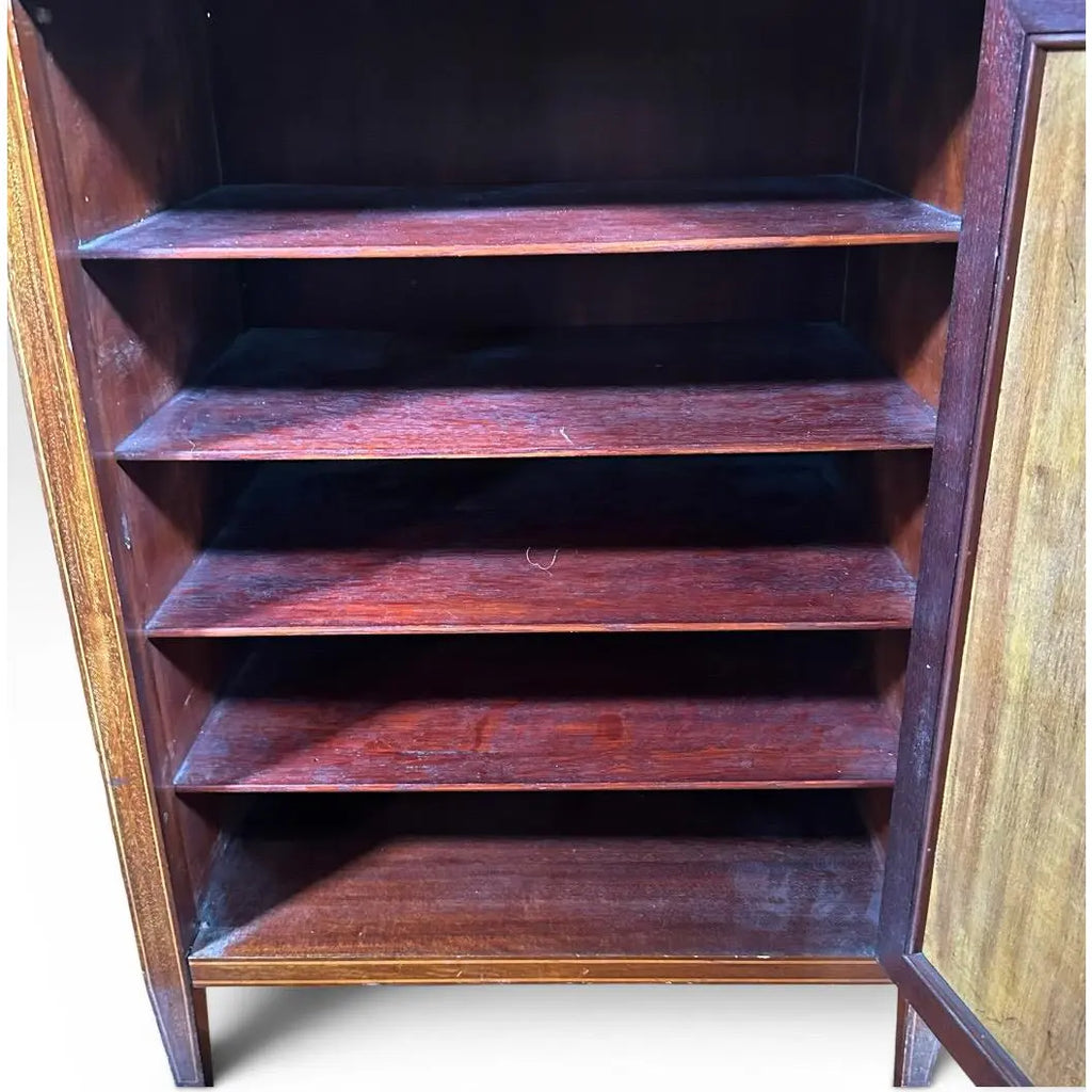 Vintage French Louis XVI Style Inlaid Mahogany Semainier Secretary Desk