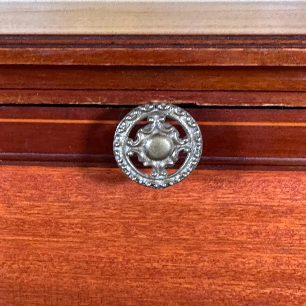 Vintage French Louis XVI Style Inlaid Mahogany Semainier Secretary Desk