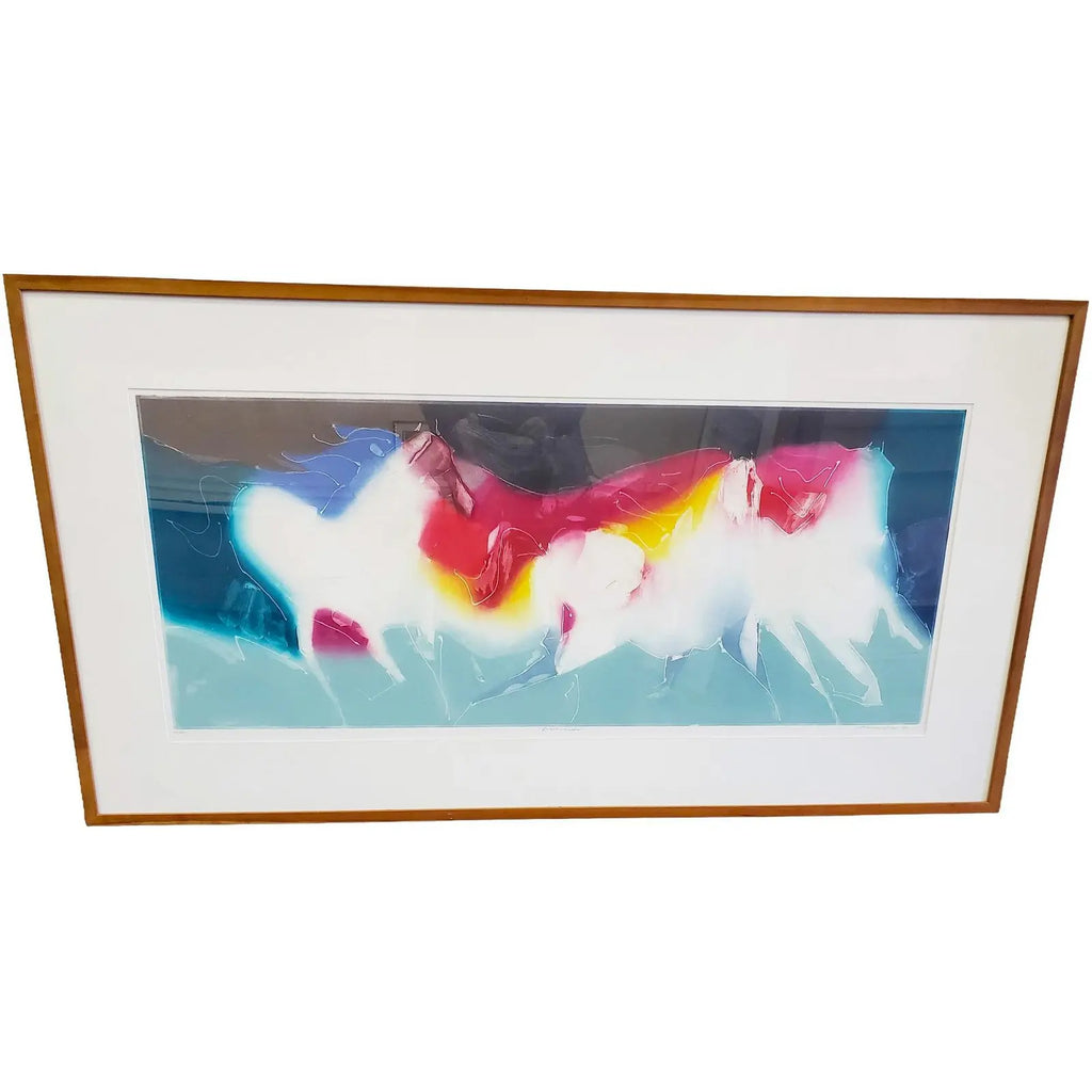 50” Large Scale Jean Richardson Signed Limited Edition Lithograph Entitled Firebrands