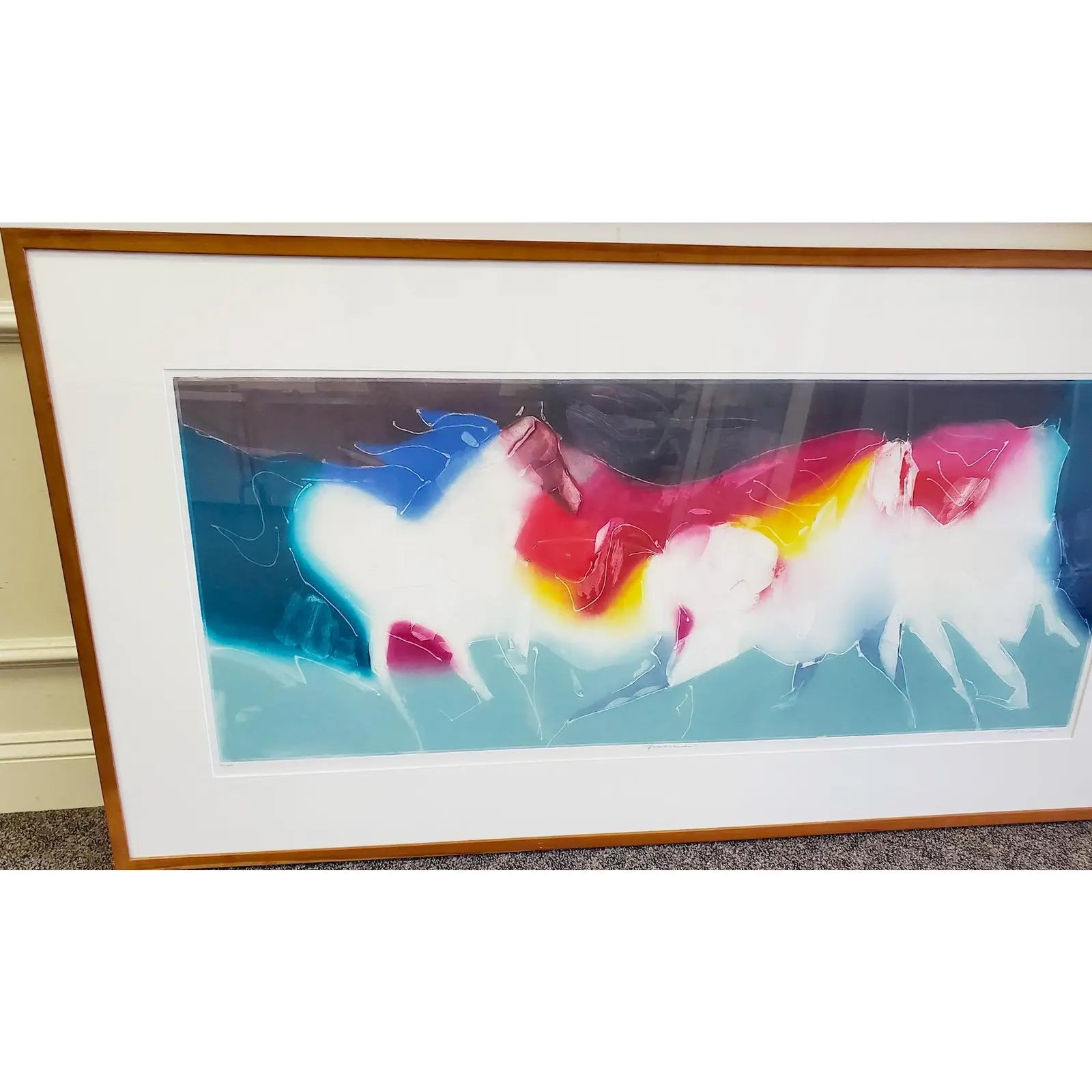 50” Large Scale Jean Richardson Signed Limited Edition Lithograph Entitled Firebrands