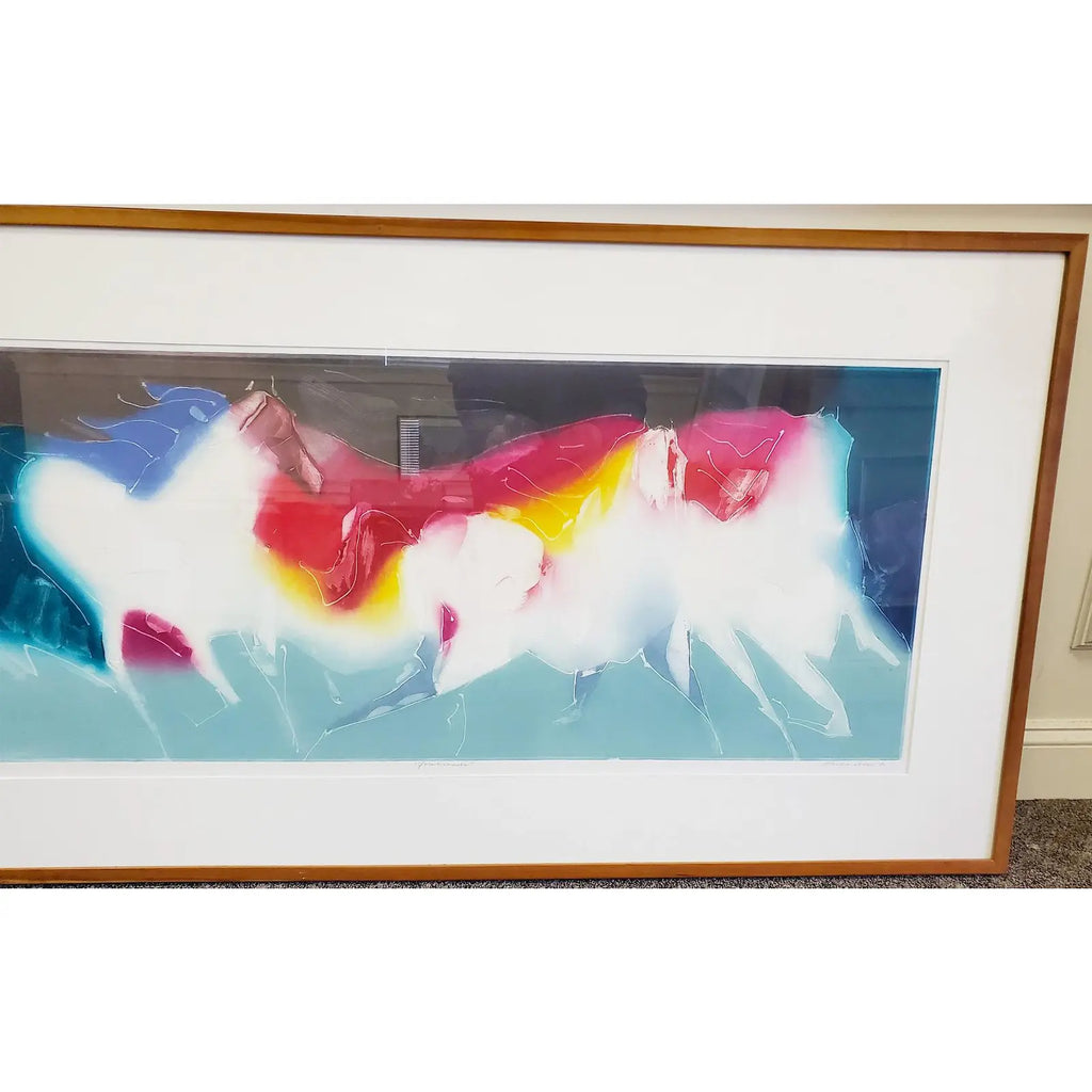 50” Large Scale Jean Richardson Signed Limited Edition Lithograph Entitled Firebrands