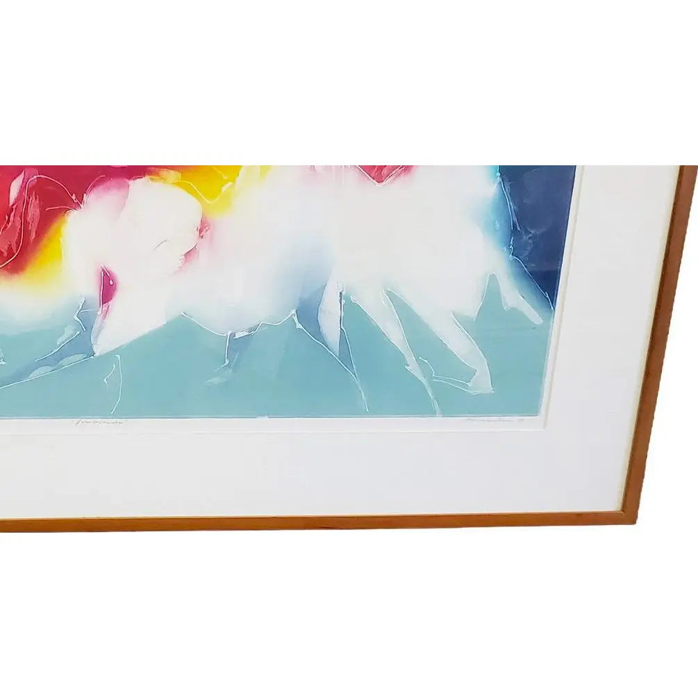 50” Large Scale Jean Richardson Signed Limited Edition Lithograph Entitled Firebrands