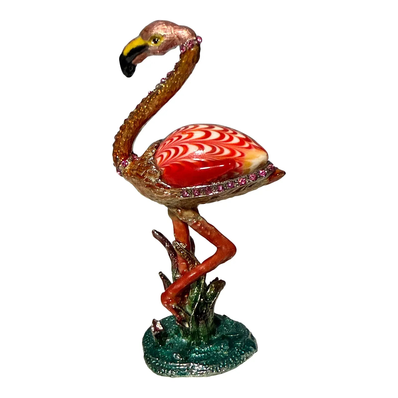 Rare 2006 Fitz And Floyd Guild Collection Jeweled Flamingo With Box