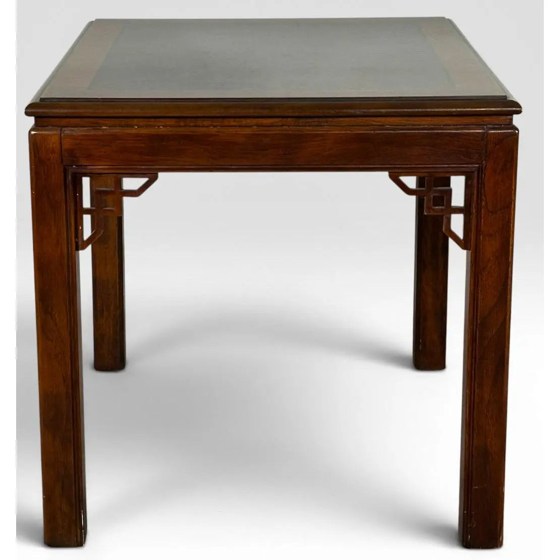 Pair of Vintage Drexel Heritage Chinese Chippendale Burlwood End Tables