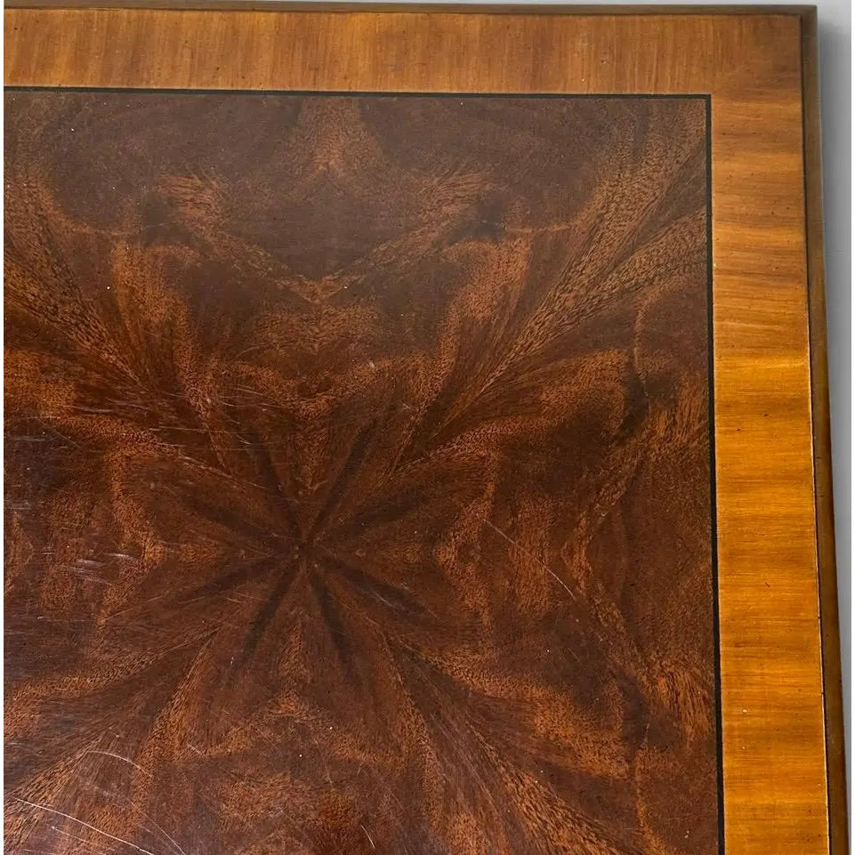 Pair of Vintage Drexel Heritage Chinese Chippendale Burlwood End Tables