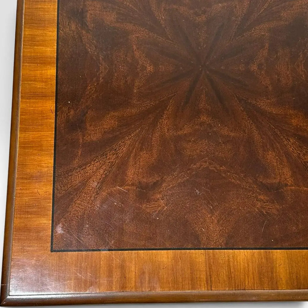 Pair of Vintage Drexel Heritage Chinese Chippendale Burlwood End Tables