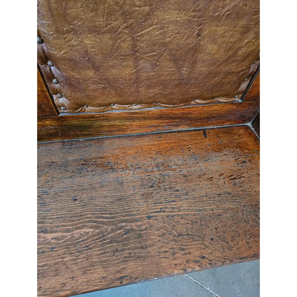 Pair of Antique Architectural Church Pew Benches, Turn of the Century Country Pine Two-Seater Settles