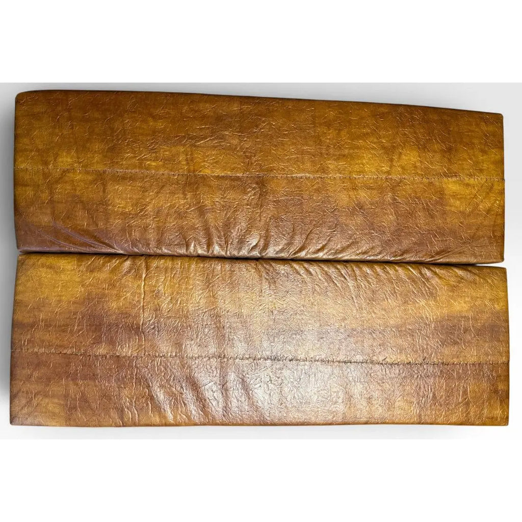 Pair of Antique Architectural Church Pew Benches, Turn of the Century Country Pine Two-Seater Settles