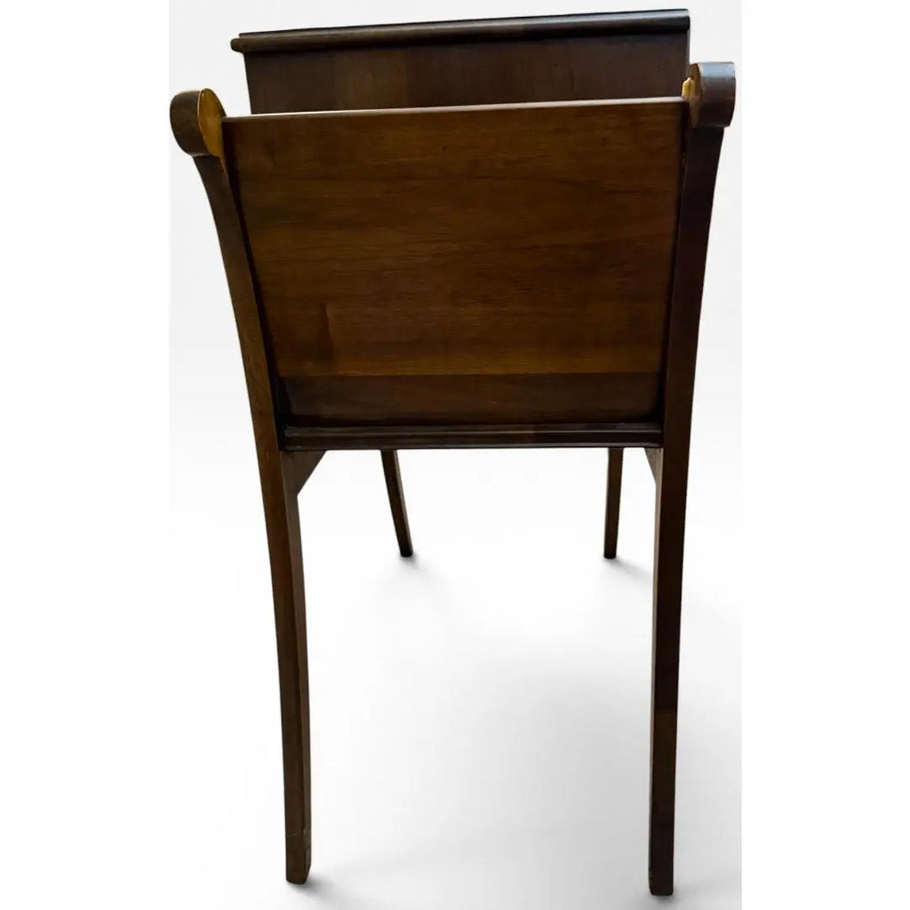 Vintage Art Deco Neoclassical Mahogany Copper-Lined Humidor Magazine Side Table