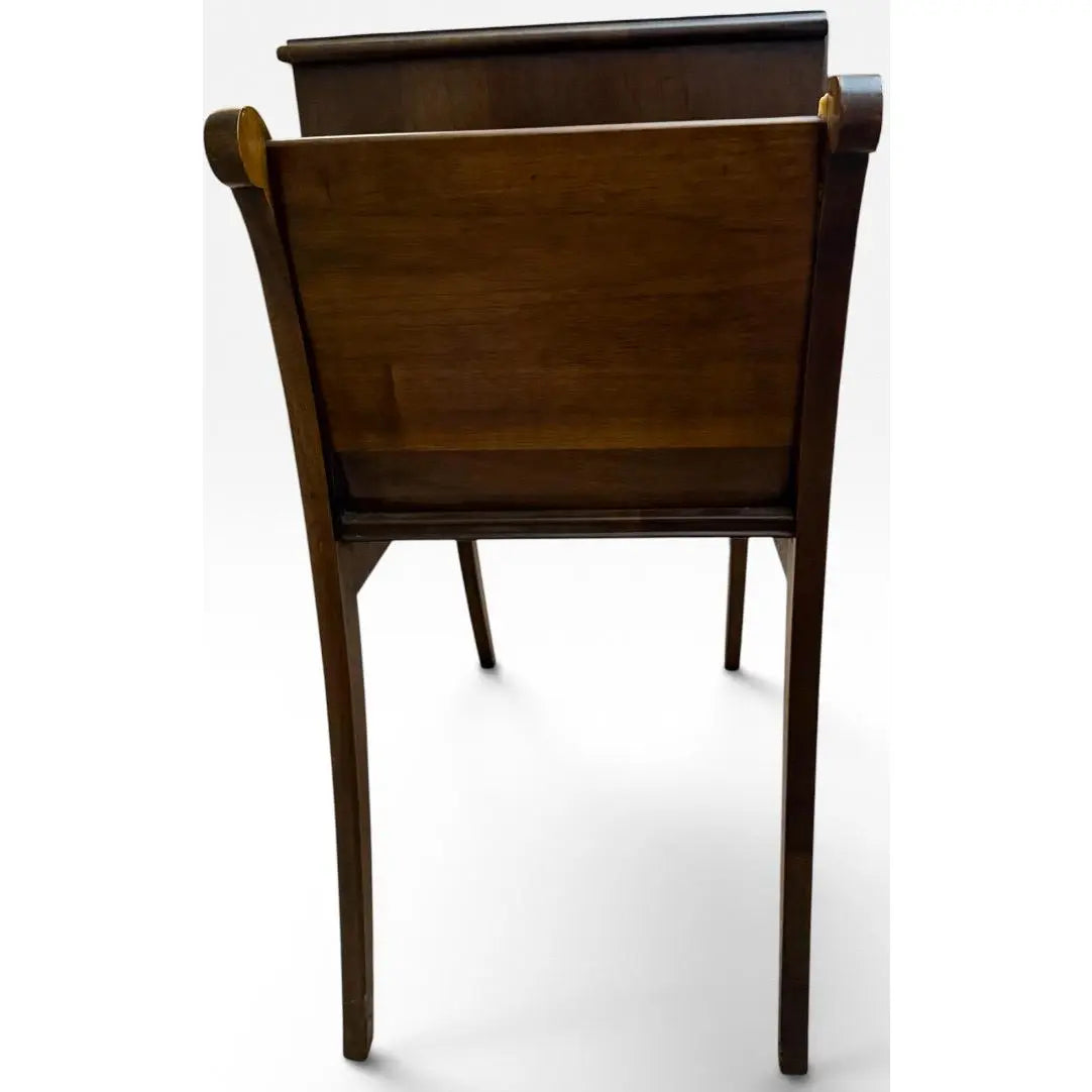 Vintage Art Deco Neoclassical Mahogany Copper-Lined Humidor Magazine Side Table